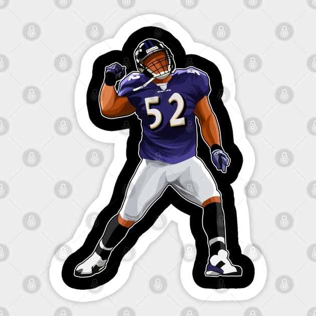 Ray Lewis #52 Punch in the Air Sticker by GuardWall17